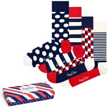 Happy socks Strømper 4P Stripe Socks Gift Box Flerfarvet bomuld Str 36/40