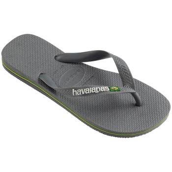 Se Havaianas Brasil Logo Grå Str 39/40 ved Timarco