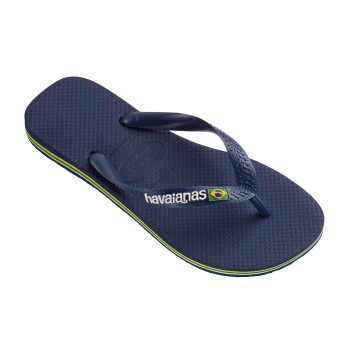 Havaianas Brasil Logo Marineblå Str 45/46