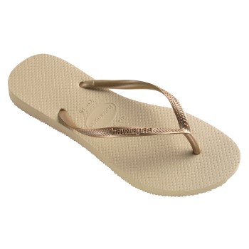 Se Havaianas Kids Slim Guld Str 29/30 Barn ved Timarco