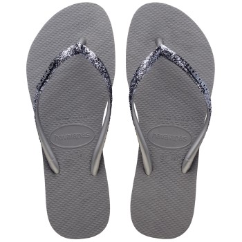 Havaianas Slim Glitter II Grå Str 37/38 Dame