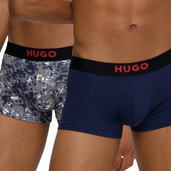 HUGO 2P Brother Trunk Blå/Hvid bomuld X-Large Herre