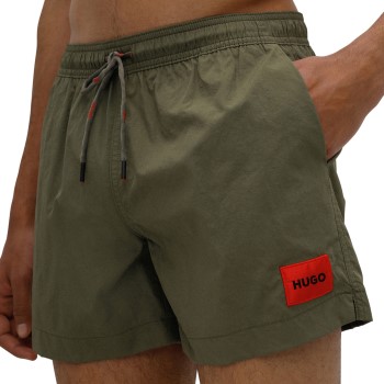 HUGO Badebukser Dominica Recycled Swim Shorts Mørkgrøn  polyester X-Large Herre