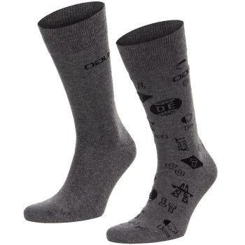 HUGO Strømper 2P RS Icons CC Socks Grå/Mørkegrå Str 39/42 Herre