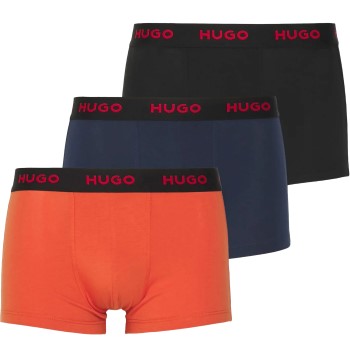 HUGO 3P Triplet Trunk Marine/Rød bomuld X-Large Herre