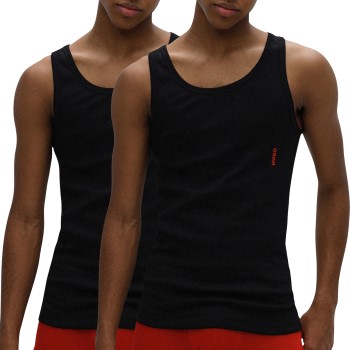 HUGO 2P Twin Tank Top Sort bomuld Small Herre