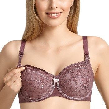 Anita Bh Fleur Underwire Nursing Bra Berry/Lilac polyamid C 75 Dame