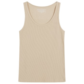 Bread & Boxers Bread and Boxers Women Ribbed Tank Top Beige bomuld Small Dame