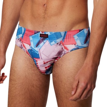 Bruno Banani Beach Life Brief Blå/Rosa polyester Large Herre