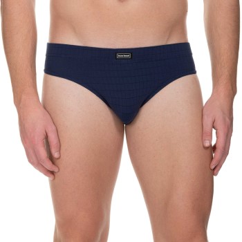 Bruno Banani Check Line 2.0 Sports Brief Marineblå polyamid Small Herre