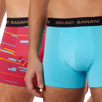 Bruno Banani 2P Connect Boxer Rød/Blå bomuld Large Herre