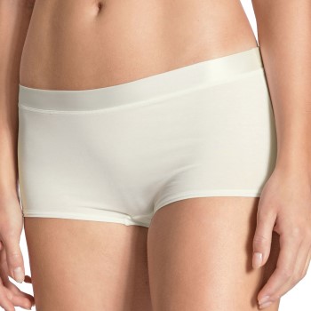 Calida Trusser Cate Regular Satin Shorts Creme bomuld Small Dame