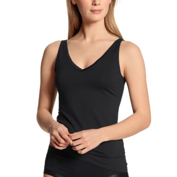 Calida Cate Tank Top Sort bomuld Medium Dame