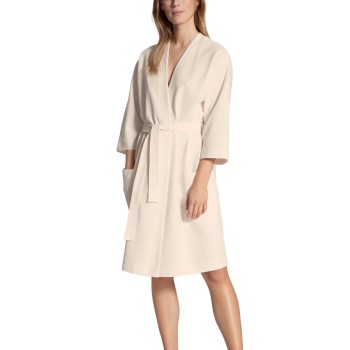 Calida Cosy Shower Bathrobe Creme bomuld Small Dame