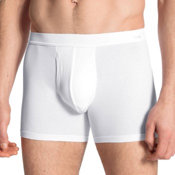 Calida Cotton Code Boxer Brief With Fly Hvid bomuld Small Herre