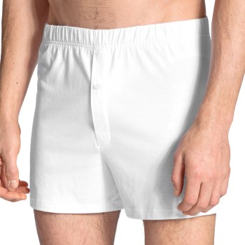 Calida Cotton Code Boxer Shorts With Fly Hvid bomuld Large Herre