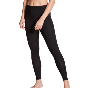 Calida Elastic Leggings Sort bomuld Large Dame