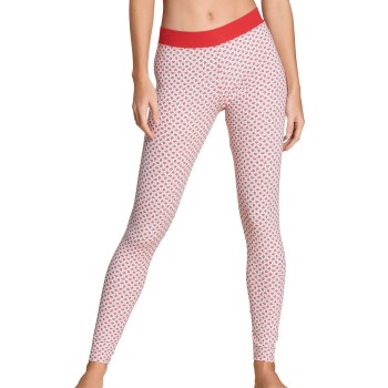 Calida Elastic Trend Leggings Rød Mønster  bomuld Small Dame