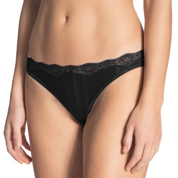 Calida Trusser Etude Toujours Low Cut Brief Sort bomuld Small Dame