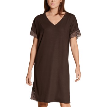 Se Calida Lace Dreams Nightshirt Brun tencel X-Small Dame ved Timarco