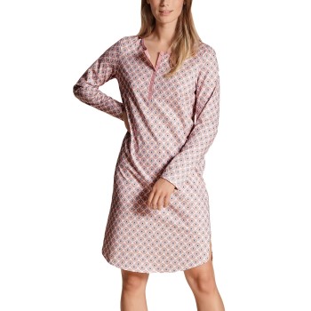 Calida Lovely Nights Nightdress Rosa Mønster  bomuld Small Dame