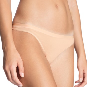 Calida Trusser Natural Comfort Thong Beige bomuld X-Small Dame