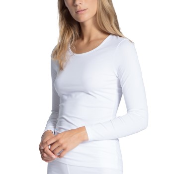 Calida Natural Comfort Top Long Sleeve Hvid bomuld Medium Dame