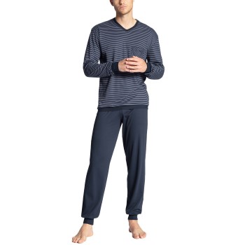 Se Calida Relax Streamline Pyjama With Cuff Blå bomuld Medium Herre ved Timarco