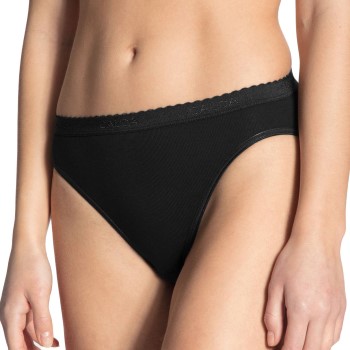 Calida Trusser Slip/Hosen Minislip Black Sort bomuld Small Dame