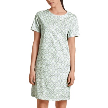 Se Calida Spring Nights Nightshirt Grøn/Hvid bomuld Small Dame ved Timarco