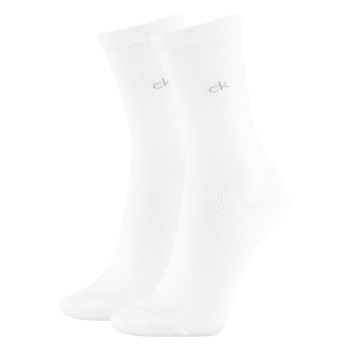 Calvin Klein Legwear Calvin Klein Strømper 2P Annika Flat Knit Sock Hvid Strl 37/41 Dame