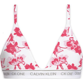 Se Calvin Klein Bh CK One Cotton Triangle Bra Rosa blomstret Small Dame ved Timarco