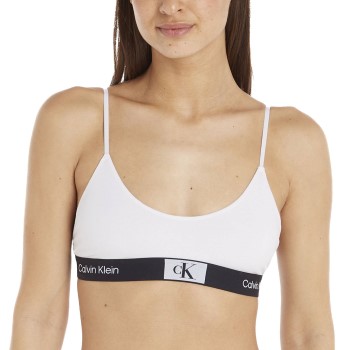 Calvin Klein Bh CK96 Unlined Bralette Hvid bomuld Large Dame