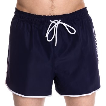 Calvin Klein Badebukser Core Solid Recycled Short Swim Shorts Marineblå polyester Large Herre