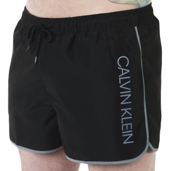 Calvin Klein Badebukser Core Solid Short Runner Swim Shorts Sort polyester Large Herre