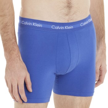 Calvin Klein 3P Cotton Stretch Boxer Brief Blå bomuld Small Herre