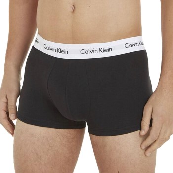 Calvin Klein 3P Cotton Stretch Low Rise Trunks Sort bomuld X-Large Herre