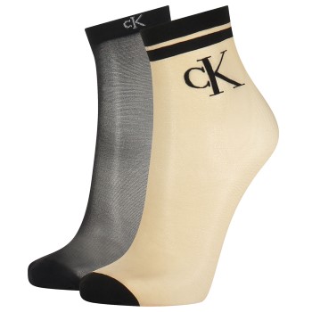 Calvin Klein Legwear Calvin Klein Strømper 2P Eliza Quarter Sock Sort polyamid Strl 37/41 Dame