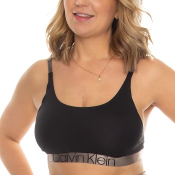 Calvin Klein Bh Icon Unlined Bralette Sort bomuld Small Dame