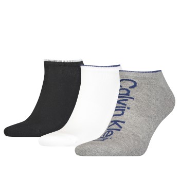 Calvin Klein Legwear Calvin Klein Strømper 3P Men Athleisure Sneaker Socks Grå/Sort One Size Herre