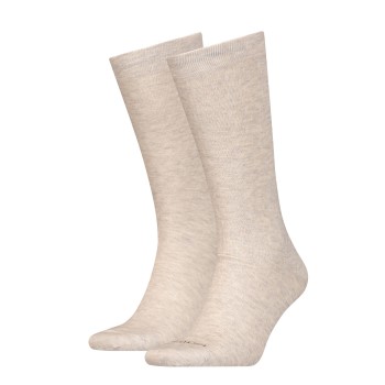 Calvin Klein Legwear Calvin Klein Strømper 2P Mirrored Logo Socks Beige One Size Herre