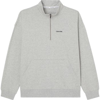 Calvin Klein Modern Cotton Lounge Q Zip Sweatshirt Grå Small Herre