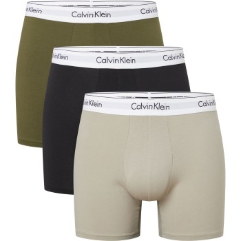 Calvin Klein 3P Modern Cotton Stretch Boxer Brief Khaki bomuld Small Herre