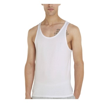 Se Calvin Klein 2P Modern Cotton Stretch Tank Hvid bomuld Medium Herre ved Timarco