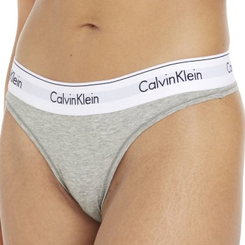 Calvin Klein Trusser Modern Cotton Thong Gråmelerad Small Dame