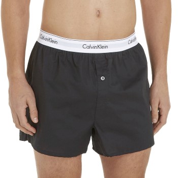 Calvin Klein 2P Modern Cotton Woven Slim Fit Boxer Sort vævet bomuld Large Herre