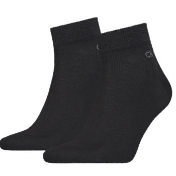 Calvin Klein Legwear Calvin Klein Strømper 2P Quarter Socks Sort Str 43/46 Herre