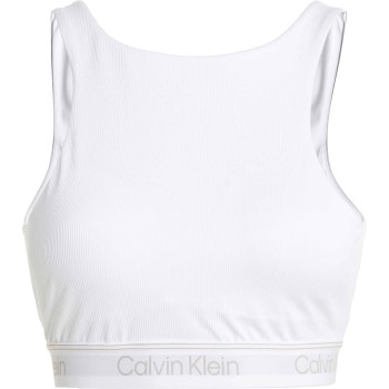 Calvin Klein Bh Sport Cutout Medium Impact Sports Bra Hvid polyester Small Dame