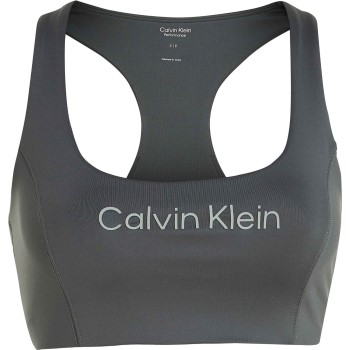 Calvin Klein Bh Sport Medium Support Sports Bra Grå Small Dame