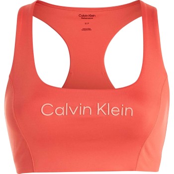 Calvin Klein Bh Sport Medium Support Sports Bra Koral Medium Dame